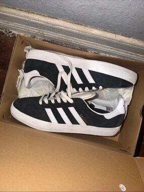 adidas Black and White Men’s Suede Sneakers